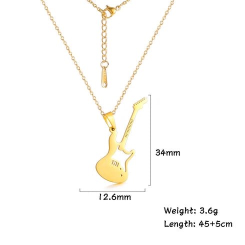 Lemegeton Stainless Steel Music Necklace Pendant for Women